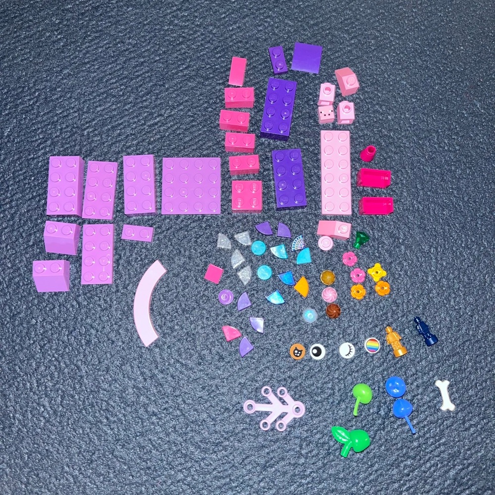 Lego mainly pink and purple 80 pieces